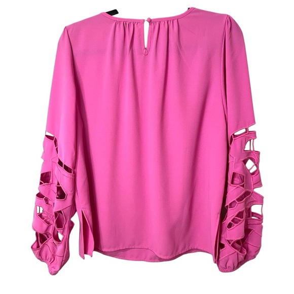 Joie Pink Blouse Long Cutout Sleeves Top  SZ L EUC - Picture 4 of 7